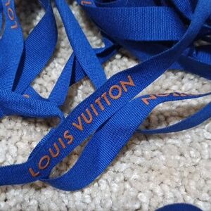 2 Louis Vuitton Royal Blue Ribbon with Orange Accents